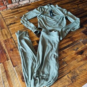 Fashion Nova Olive Baddie On The Go Set